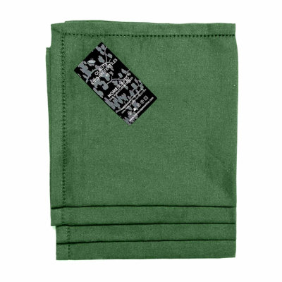 Homescapes Christmas Dark Green Cotton Fabric 4 Napkins Set