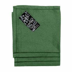 Homescapes Christmas Dark Green Cotton Fabric 4 Napkins Set