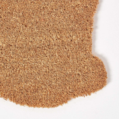 Homescapes Coir Cat Shaped Non-Slip Doormat