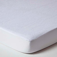 Homescapes Cot Bed Terry Towelling Waterproof Mattress Protector 70 x 140 cm, Pack of 2