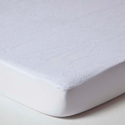 Homescapes Cot Bed Terry Towelling Waterproof Mattress Protector 70 x