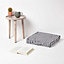 Homescapes Cotton Black Thin Stripe Floor Cushion, 50 x 50 cm