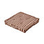 Homescapes Cotton Brown and Beige Thin Stripe Floor Cushion, 40 x 40 cm