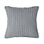 Homescapes Cotton Cable Knit Grey Cushion Cover, 45 x 45 cm