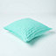 Homescapes Cotton Cable Knit Pastel Green Cushion Cover, 45 x 45 cm