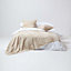 Homescapes Cotton Chenille Tie Dye Beige Cushion Cover, 60 x 60 cm