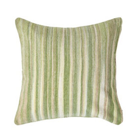 Homescapes Cotton Chenille Tie Dye Green Cushion Cover, 45 x 45 cm