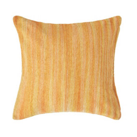 Homescapes Cotton Chenille Tie Dye Orange Cushion Cover, 45 x 45 cm