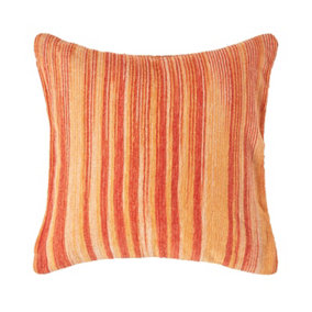 Homescapes Cotton Chenille Tie Dye Rust Cushion Cover, 45 x 45 cm