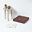 Homescapes Cotton Chocolate Brown Floor Cushion, 40 x 40 cm