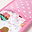 Homescapes Cotton Cupcakes Pink Blue Double Oven Glove