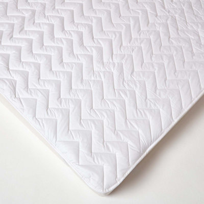 Homescapes Cotton Deep Quilted Super King Size Mattress Topper