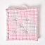 Homescapes Cotton Gingham Check Pink Floor Cushion, 50 x 50 cm