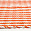 Homescapes Cotton Gingham Check Rug Hand Woven Orange White, 66 x 200 cm