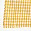 Homescapes Cotton Gingham Check Rug Hand Woven Yellow White, 66 x 200 cm