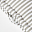 Homescapes Cotton Light Grey Thin Stripe Floor Cushion, 50 x 50 cm