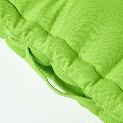 Homescapes Cotton Lime Green Floor Cushion, 40 x 40 cm