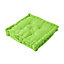 Homescapes Cotton Lime Green Floor Cushion, 50 x 50 cm