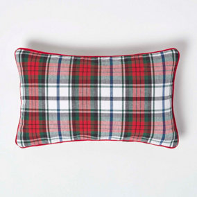 Homescapes Cotton Macduff Tartan Cushion Cover, 30 x 50 cm