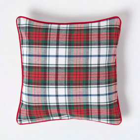 Homescapes Cotton Macduff Tartan Cushion Cover, 45 x 45 cm
