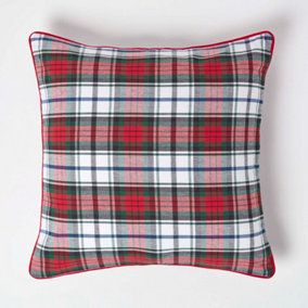 Homescapes Cotton Macduff Tartan Cushion Cover, 60 x 60 cm