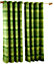 Homescapes Cotton Morocco Striped Green Curtains 167 x 228 cm