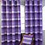 Homescapes Cotton Morocco Striped Mauve Curtain Pair, 54 x 54" Drop