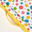 Homescapes Cotton Multi Coloured Polka Dot Floor Cushion, 40 x 40 cm