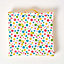 Homescapes Cotton Multi Coloured Polka Dot Floor Cushion, 50 x 50 cm