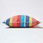 Homescapes Cotton Multi Coloured Stripe Cushion Cover, 45 x 45 cm