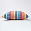 Homescapes Cotton Multi Coloured Stripe Cushion Cover, 60 x 60 cm