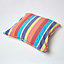 Homescapes Cotton Multi Coloured Stripe Cushion Cover, 60 x 60 cm