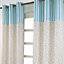Homescapes Cotton Multi Stars Ready Made Eyelet Curtain Pair, 137 x 182 cm Drop