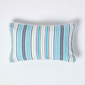 Homescapes Cotton New England Stripe Cushion Cover, 30 x 50 cm