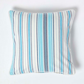 Homescapes Cotton New England Stripe Cushion Cover, 45 x 45 cm