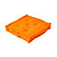 Homescapes Cotton Orange Floor Cushion, 40 x 40 cm