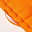 Homescapes Cotton Orange Floor Cushion, 50 x 50 cm