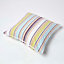 Homescapes Cotton Osaka Green Stripe Cushion Cover, 45 x 45 cm