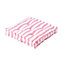 Homescapes Cotton Pink Thick Stripe Floor Cushion, 50 x 50 cm