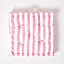 Homescapes Cotton Pink Thick Stripe Floor Cushion, 50 x 50 cm