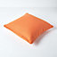 Homescapes Cotton Plain Burnt Orange Cushion Cover, 45 x 45cm