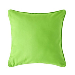 Homescapes Cotton Plain Green Cushion Cover, 30 x 30 cm