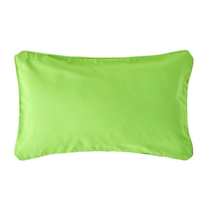 Homescapes Cotton Plain Green Rectangular Cushion Cover, 30 x 50 cm