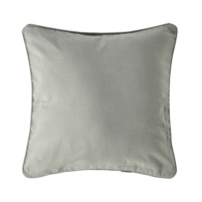 Homescapes Cotton Plain Grey Cushion Cover, 30 x 30 cm