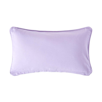 Homescapes Cotton Plain Mauve Rectangular Cushion Cover 30 x 50