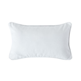 Homescapes Cotton Plain Off White Rectangular Cushion Cover, 30 x 50 cm