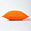 Homescapes Cotton Plain Orange Rectangular Cushion Cover, 30 x 50 cm