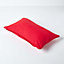 Homescapes Cotton Plain Red Rectangular Cushion Cover, 30 x 50 cm