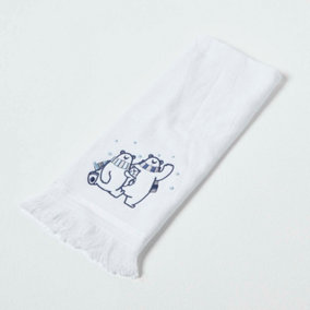 Homescapes Cotton Polar Bear Christmas Tea Towel