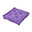 Homescapes Cotton Purple Floor Cushion, 50 x 50 cm